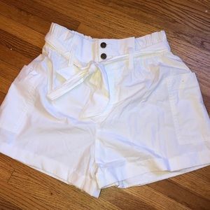 White summer shorts
